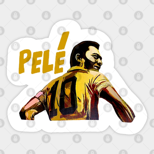Pele Brazilian Soccer Legend Sticker by Vamp Pattern